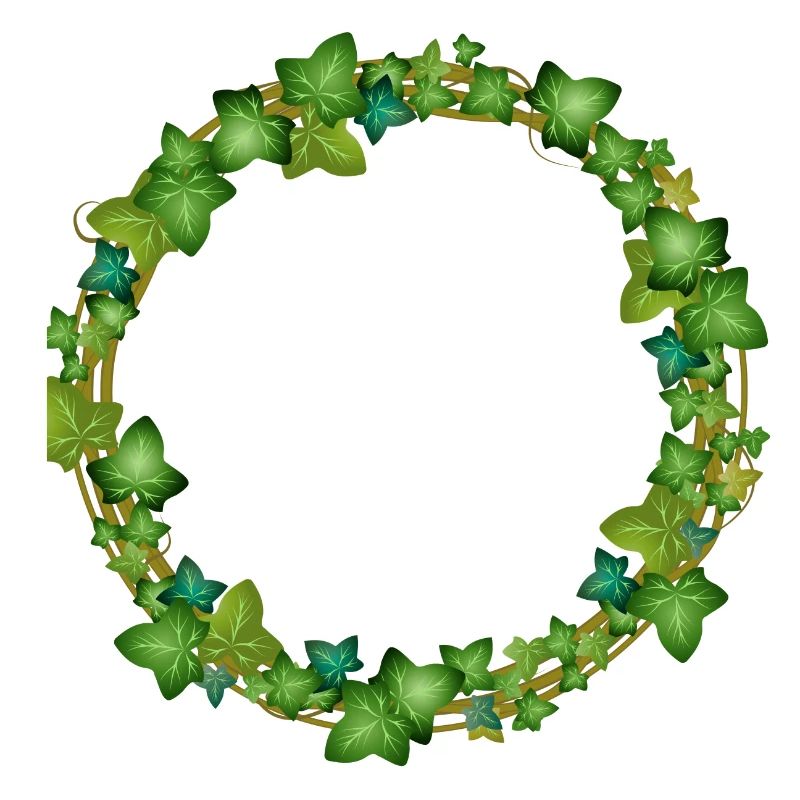 dekorativer Efeu Kranz oder Efeu Rahmen