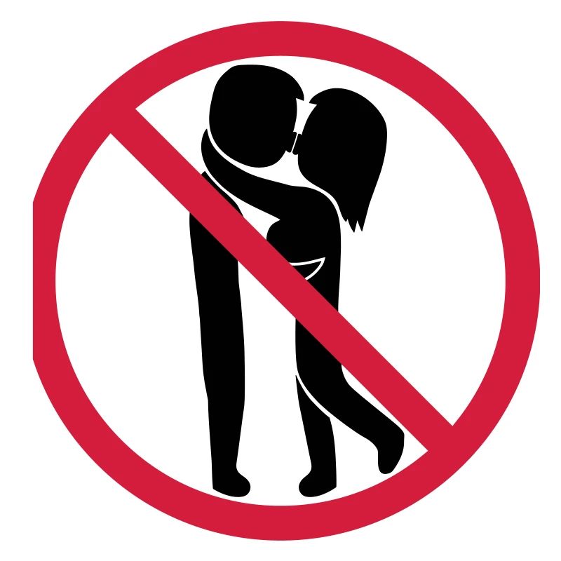 Signe interdit de baiser