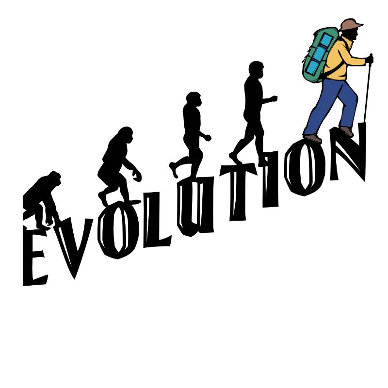 Wandern Evolution Wanderer Wanderung Klettern