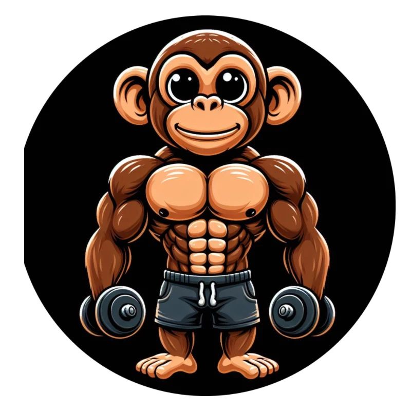 Affe Chimpanse Bodybuilder Training