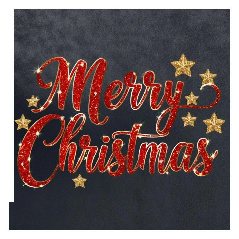 Glitzerndes Merry Christmas Script