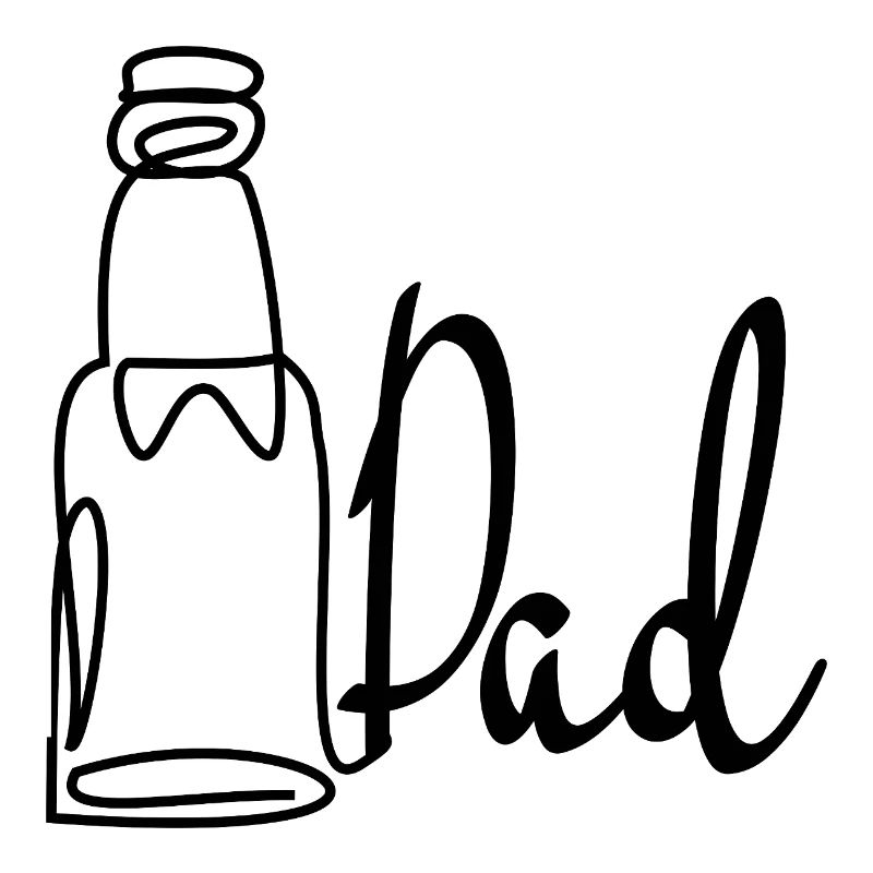 Line Art Papa Vatertagsbier