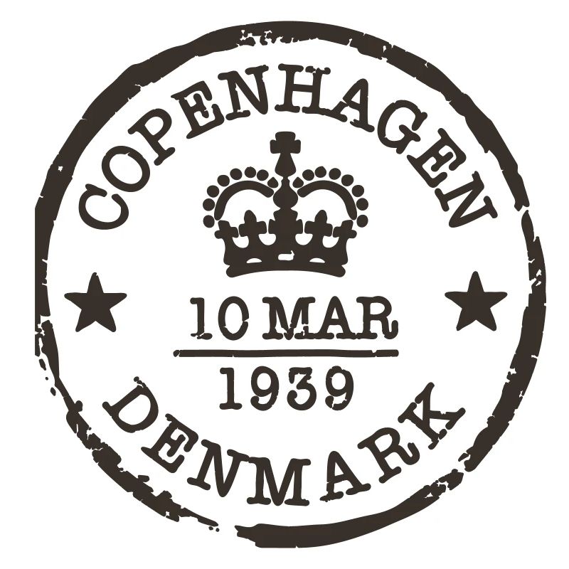 Vintage Copenhague Danemark Cachet de la poste