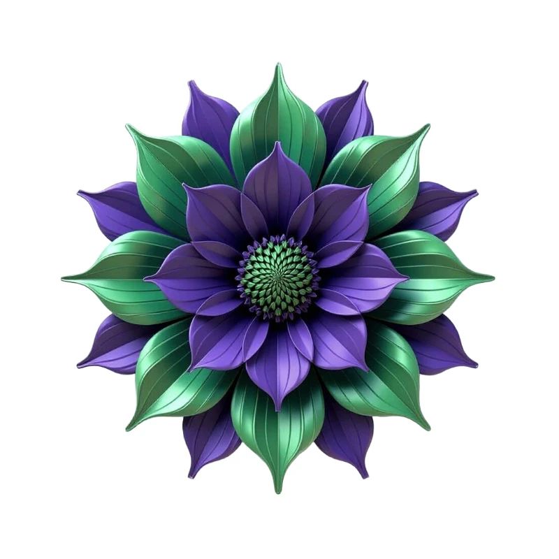 Fleur vert pourpre