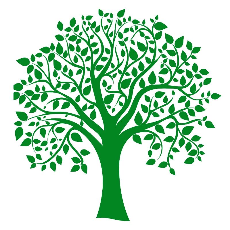 Base Green Jumbo Tree Print Silhouette