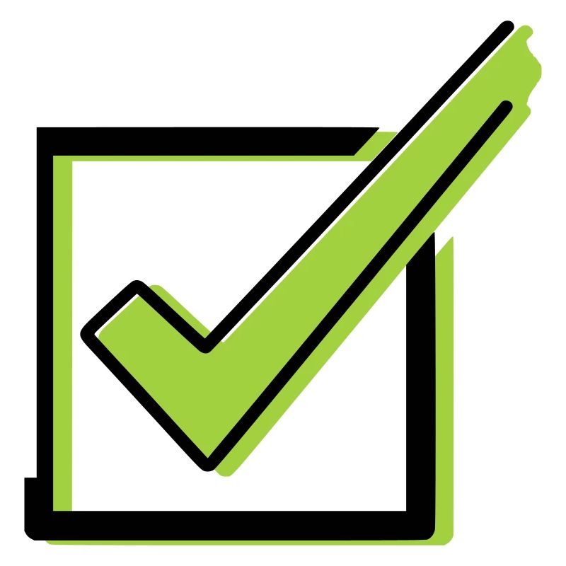 Häkchen Checkliste Box Comic