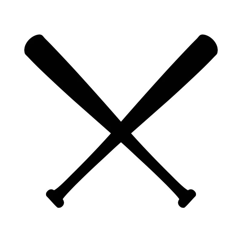 Crossed Baseball Bats
