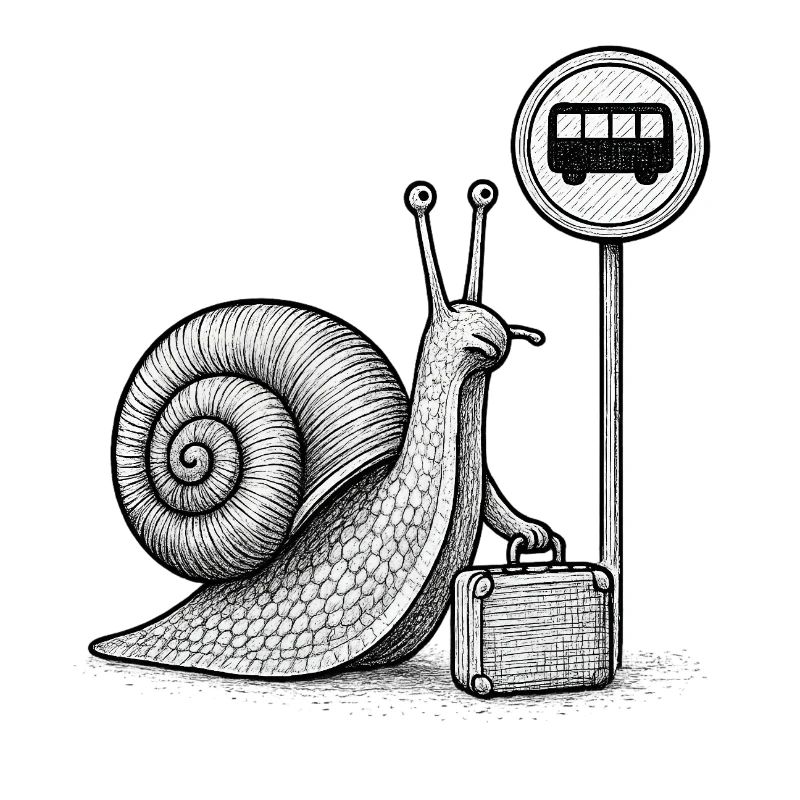 A Snail on Its Way