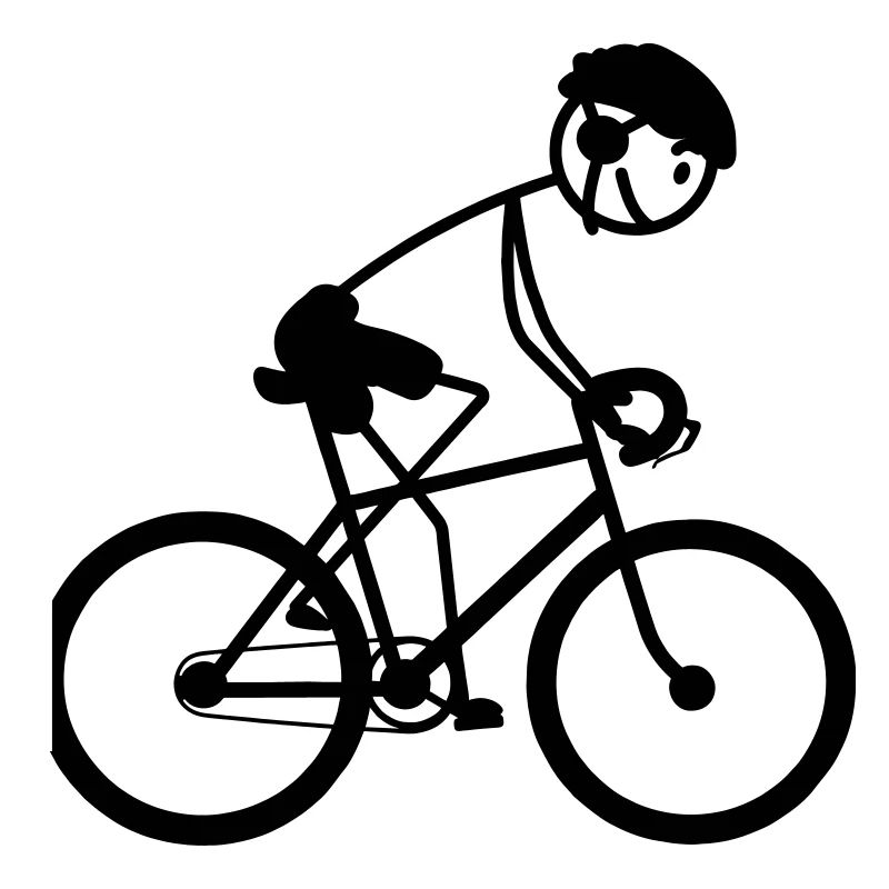 Jung oder Mann auf dem Fahrrad