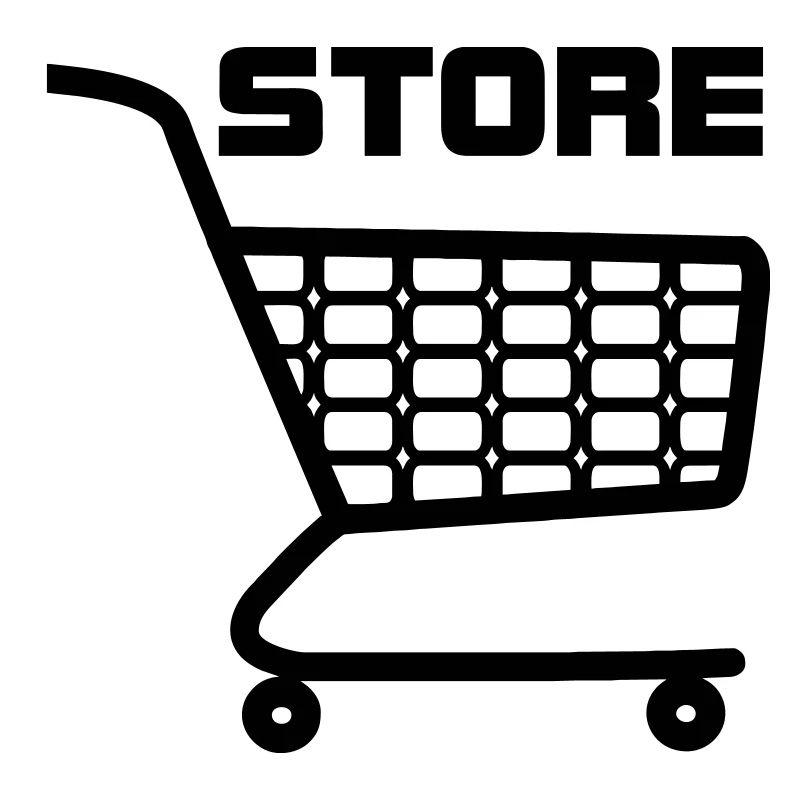 Warenkorb mit Text STORE