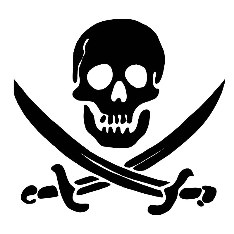 Crâne de crâne de drapeau pirate