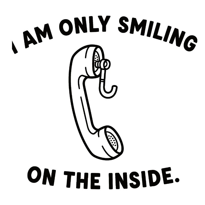 Inside Smile Phone Line Art