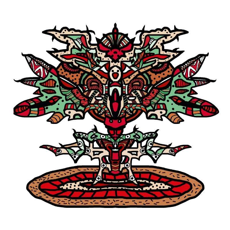 Robot-Drachenbaum tattoo