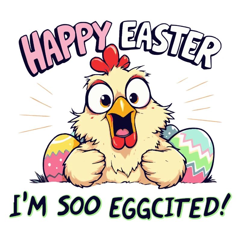 frohe Ostern happy easter i am eggcited