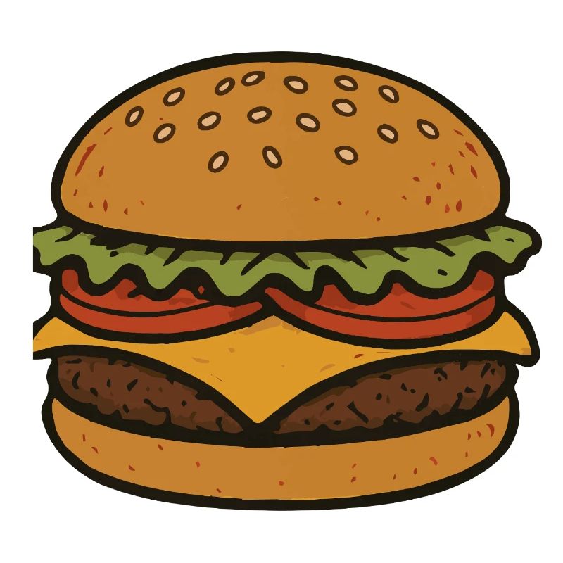 Comical hamburger