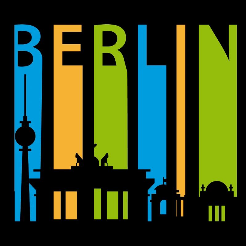 Berliner Schiftzug mit Silhouette