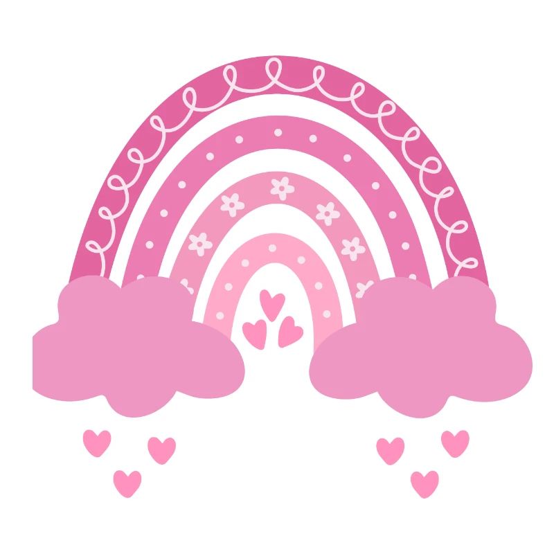 Boho arc-en-ciel rose fille naissance bébé douche de bébé