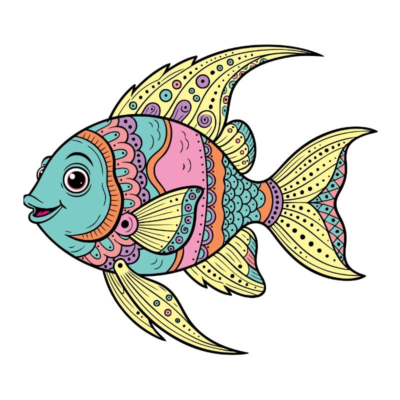 Colorful Psychedelic Coral Fish