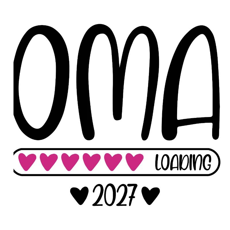 Oma 2027 loading mit Herzchen Ladebalken