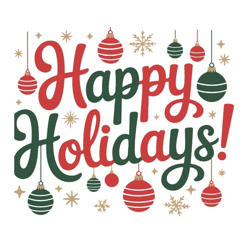 Happy Holidays Ornament-Skript