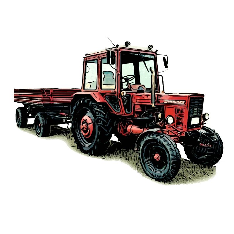 Belarus MTS 80 mit Anhänger