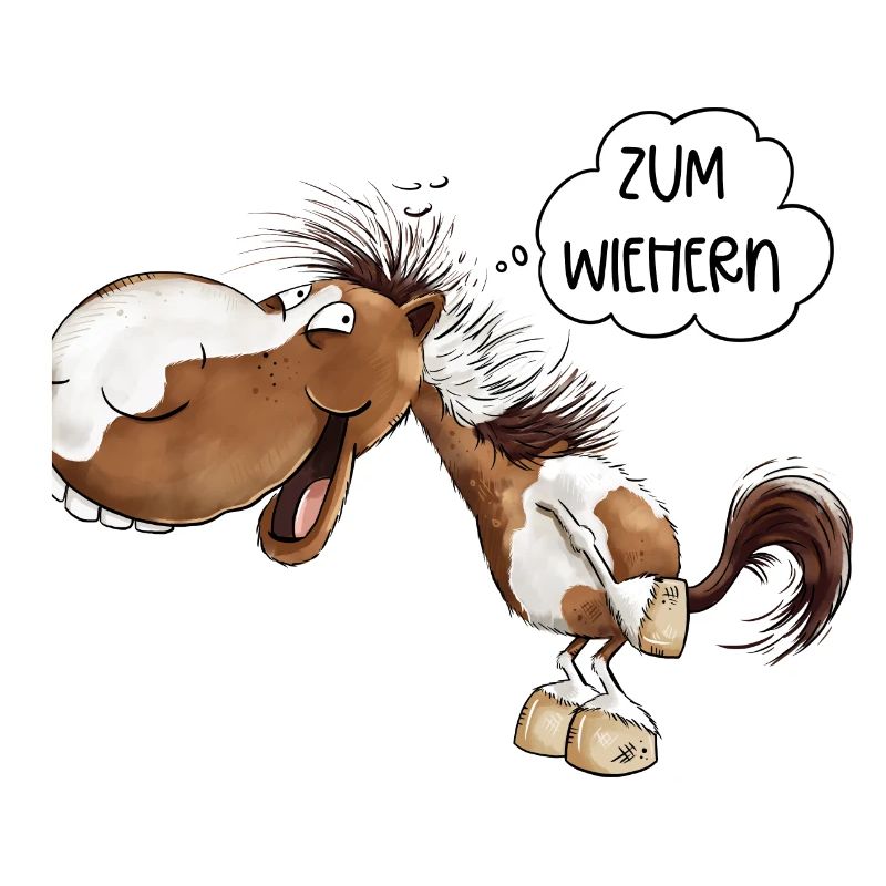 Zum Wiehern Pferd Schecke Lustiges Pferd