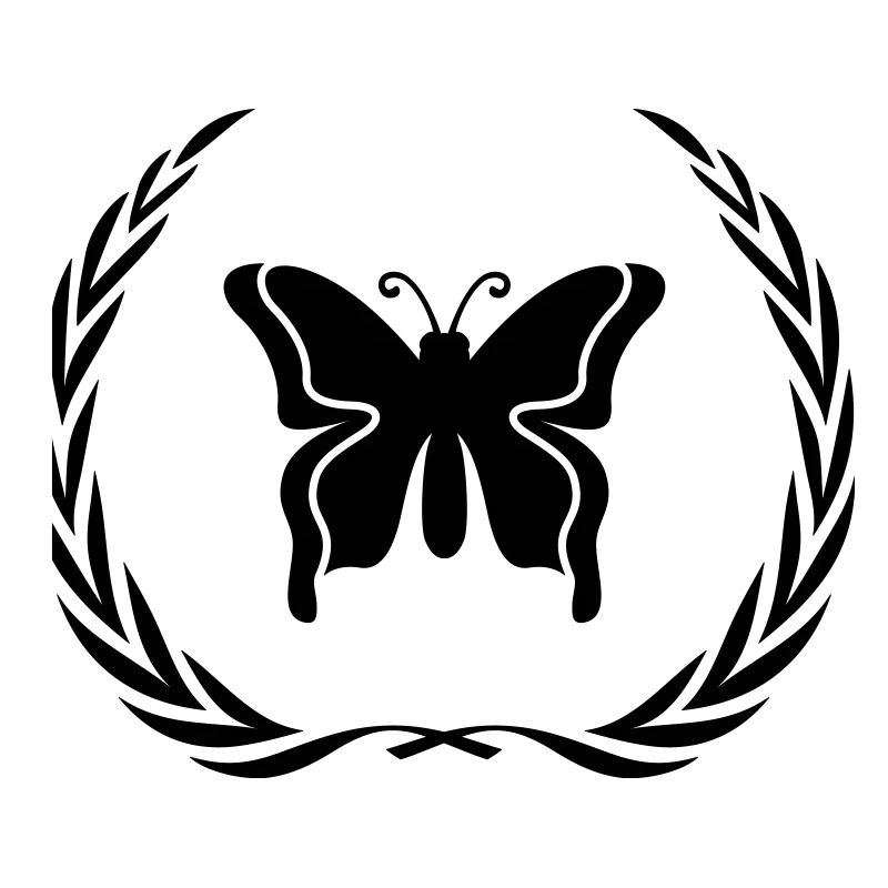 Couronne de symbole de papillon