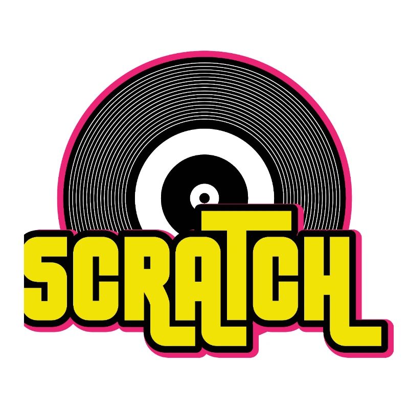 Graphique de disque vinyle Scratch DJ