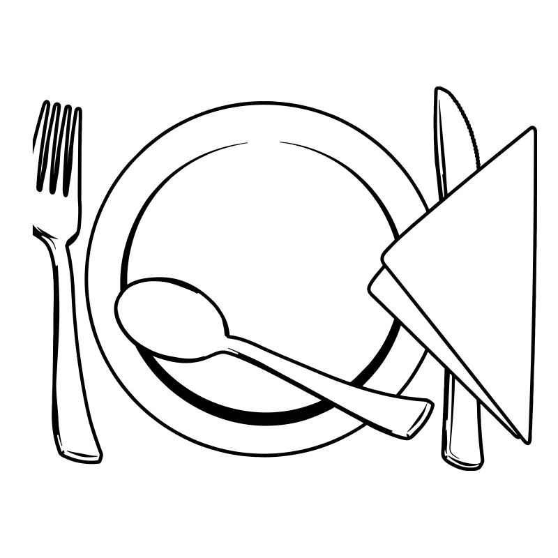 Besteckteller Serviette