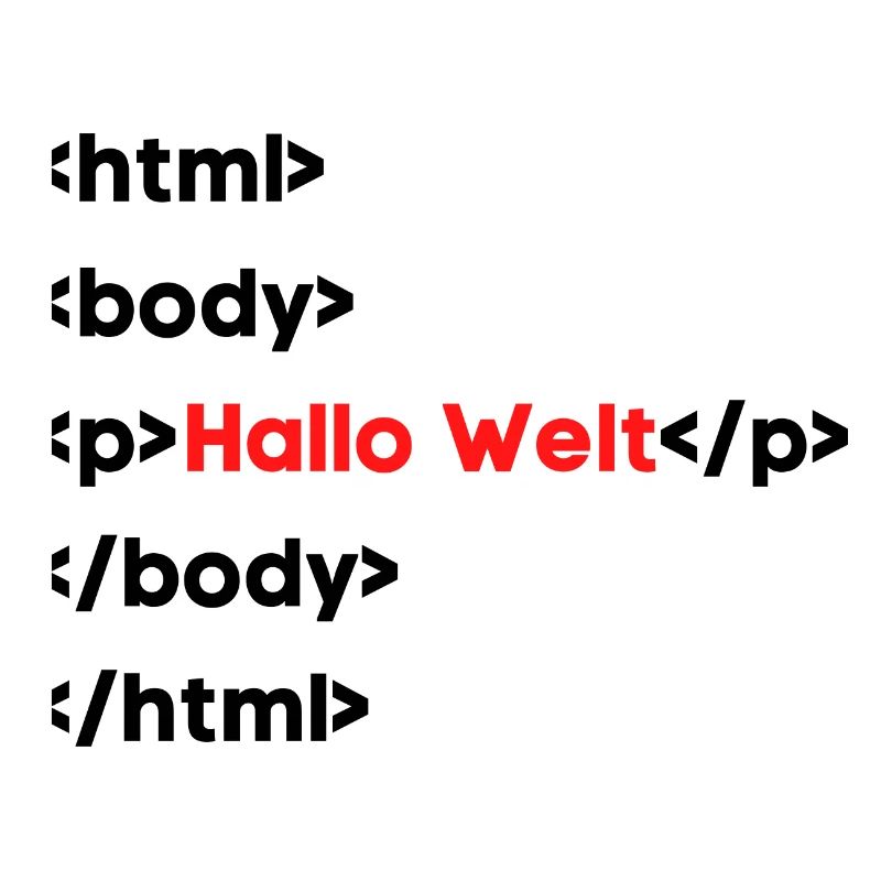 Hallo Welt HTML – Lustiges Programmierer & Coding 