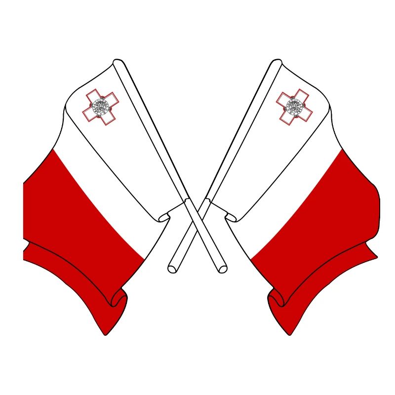 Zwei Flaggen Malta