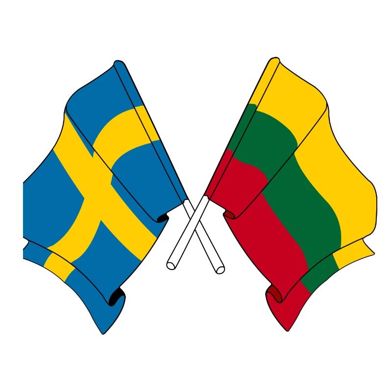 Drapeau Suède, drapeau Lituanie