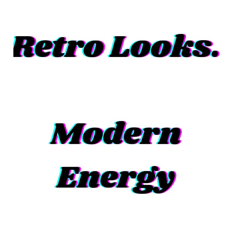 Retro Neon Glitch Typografie Design