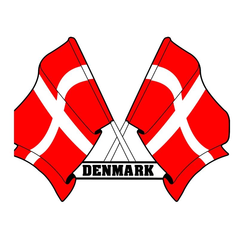 DENMARK – Crossed Flags