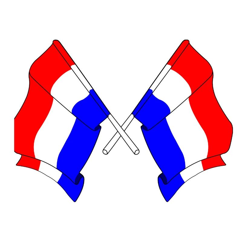 Deux drapeaux Pays-Bas