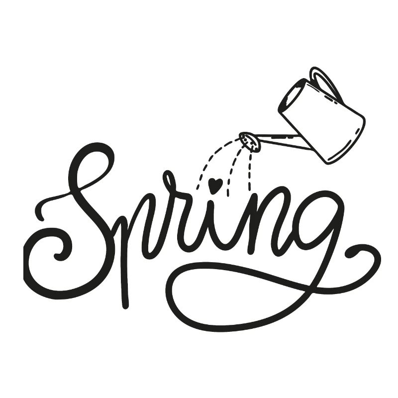 spring frühlingsbeginn garten gießen beet