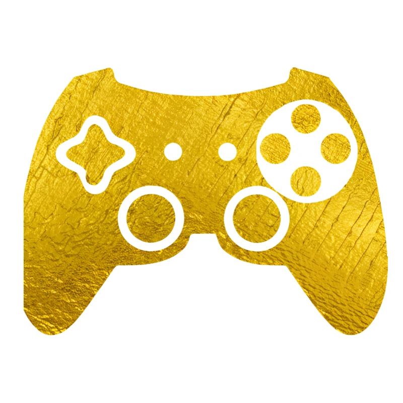 Manette de jeu dorée