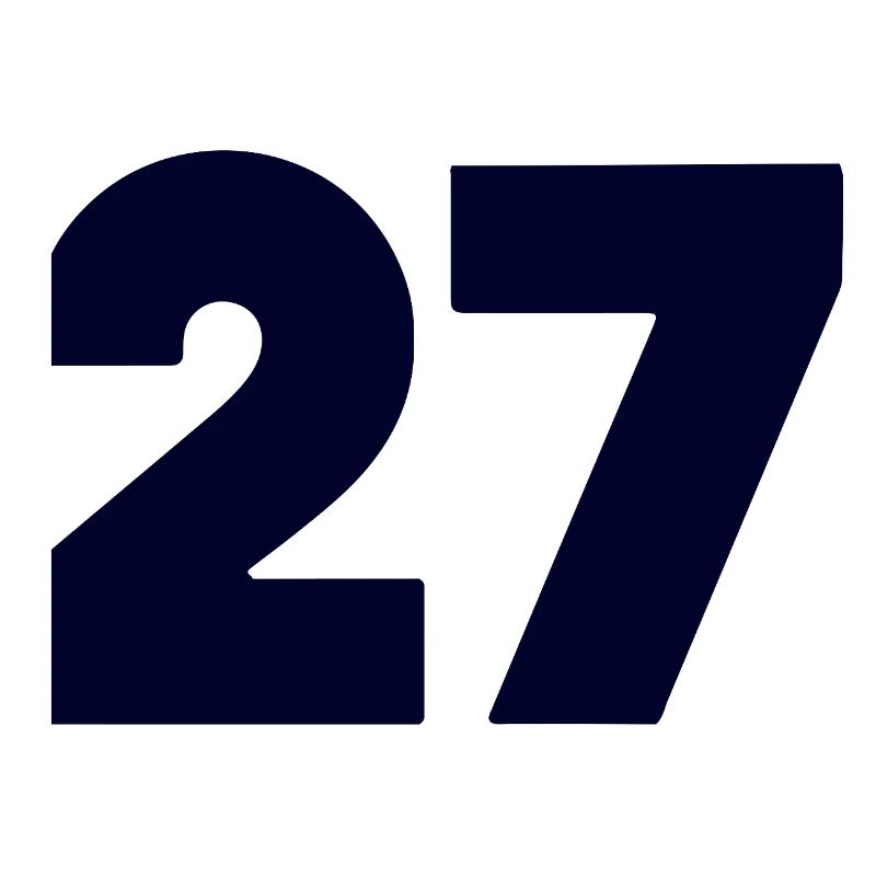 Bold 27 Numeric Emblem