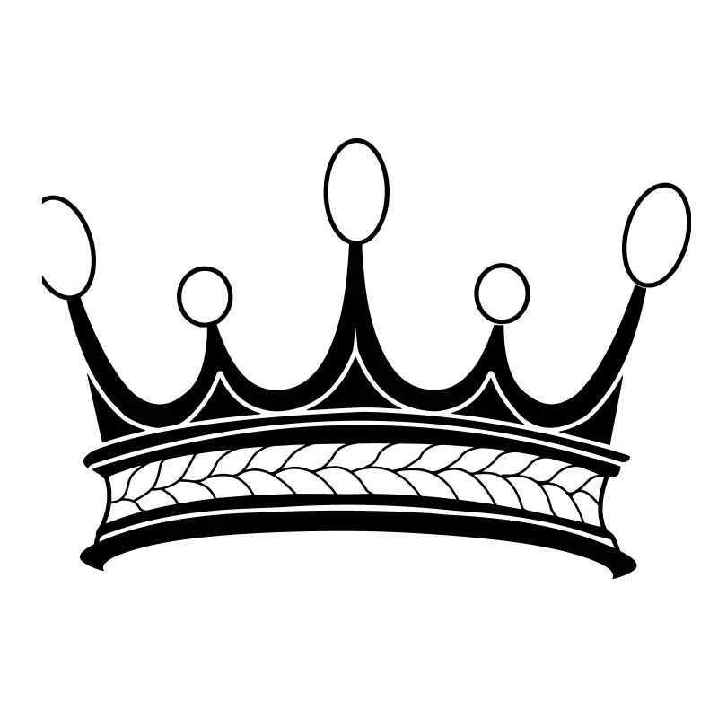 Crown five pearls transparent shadow image