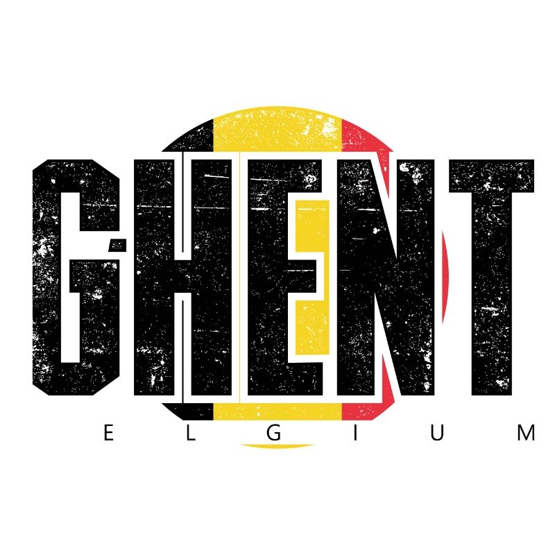 Distressed E Emblem in Yellow Red