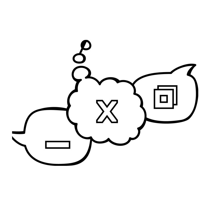 Computer speech bubbles