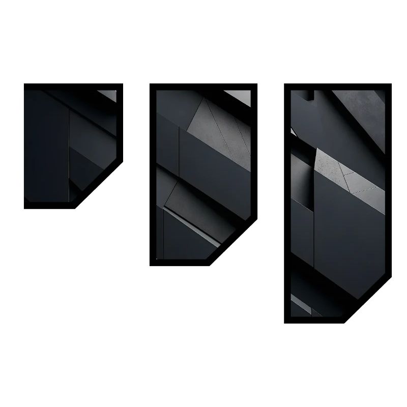 Geometric Dark Facade Pattern