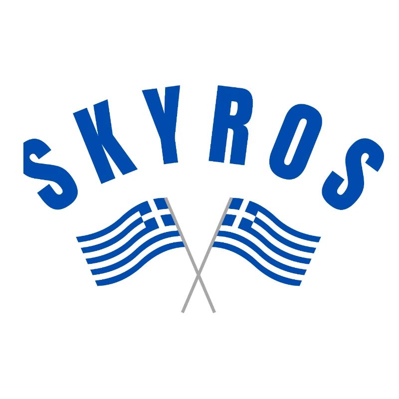 Drapeaux croisés grecs de Skyros