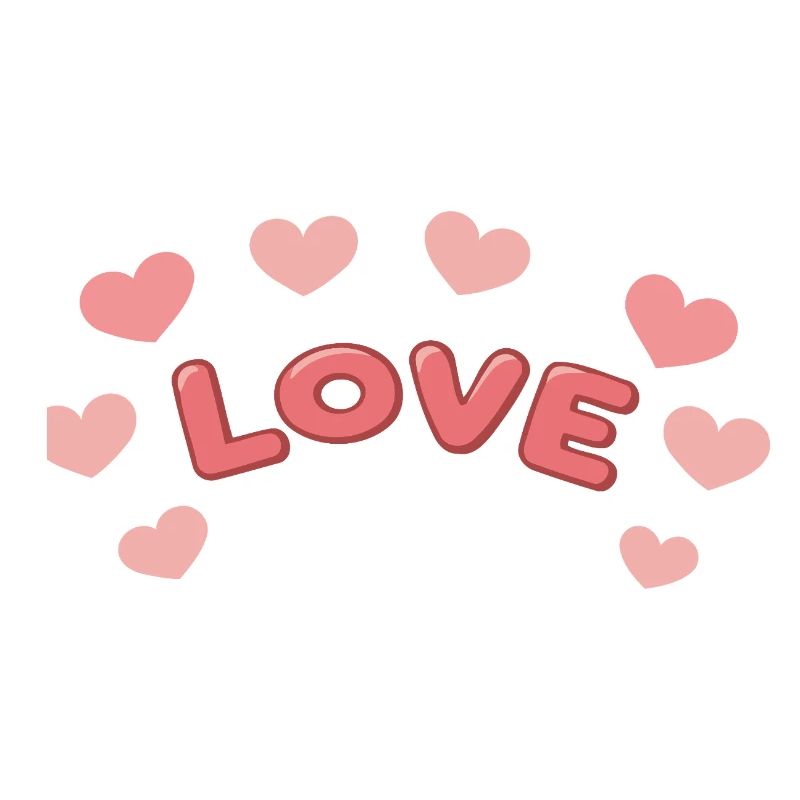 Liebe 3D-Briefe und Herzen