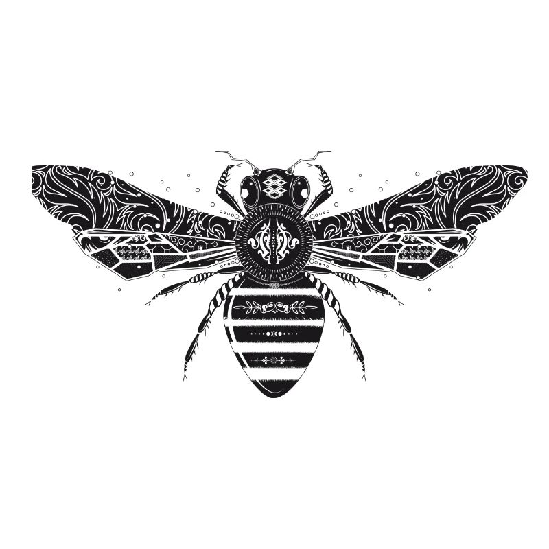 artfully designed bee