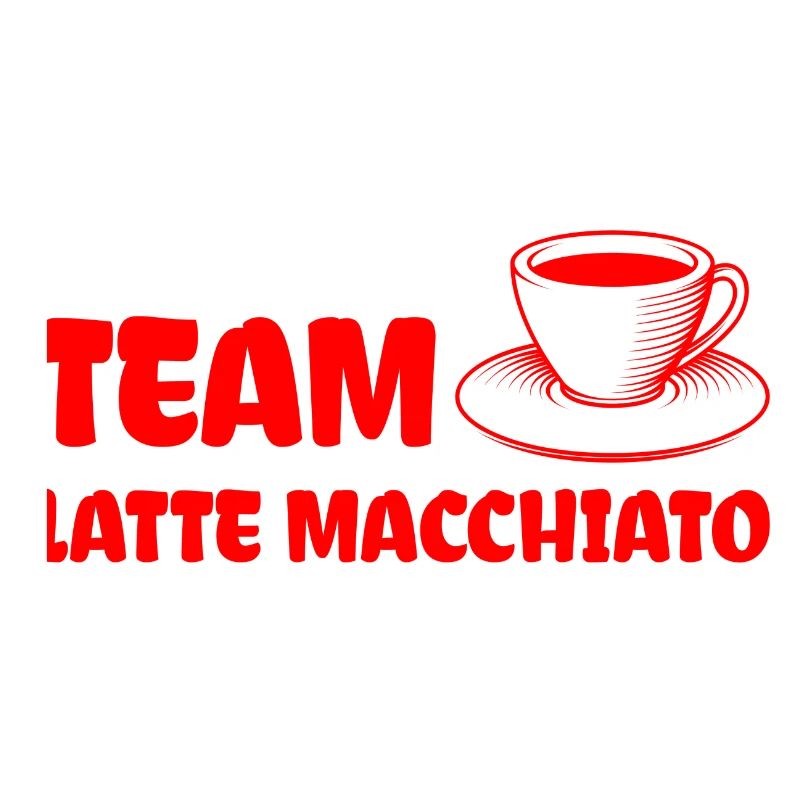 Team Latte macchiato Conception de café cool.