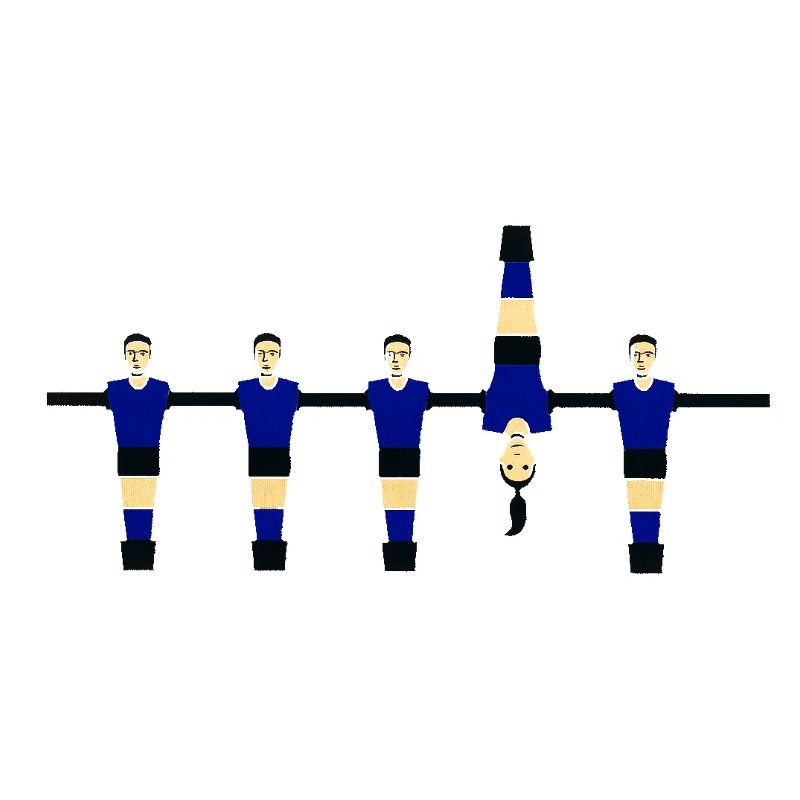Stylized Blue Figures