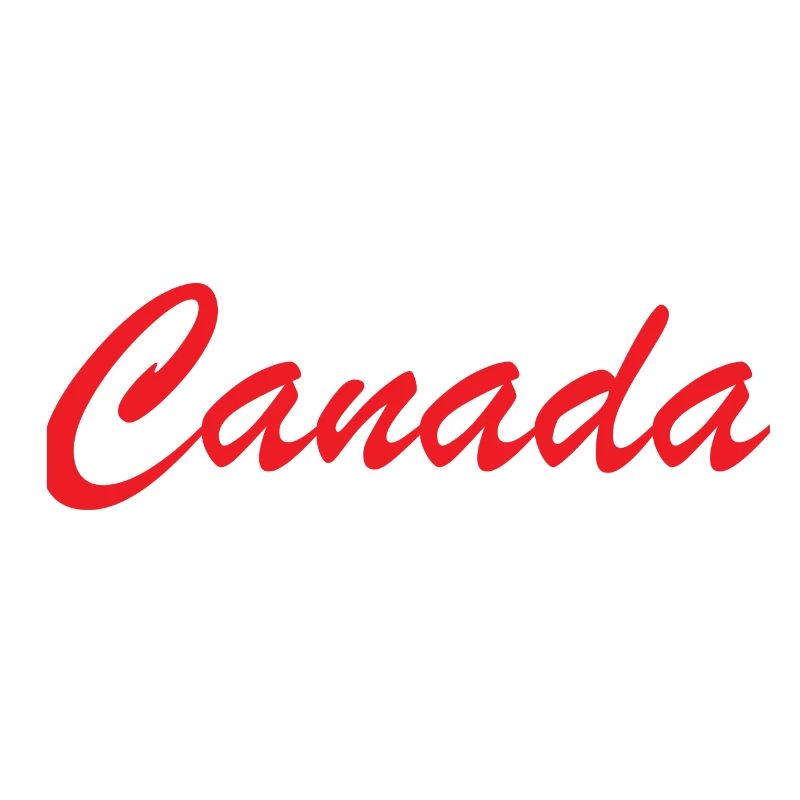 Canada Script Lettering Red