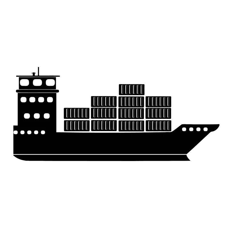 Sea container ship or boat with containers
