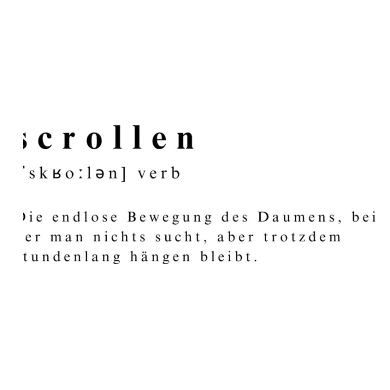 Scrollen – Die Kunst der Daumen-Akrobatik